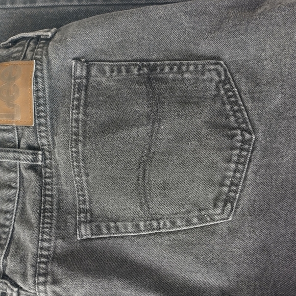 Vtg Lee's Mens Black Denim Jeans Regular Fit 42x30 - Picture 11 of 13